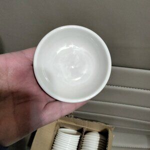 30 pack Soy Sauce Dish 3 Inch Ceramic Dipping Bowls 3" White NOS